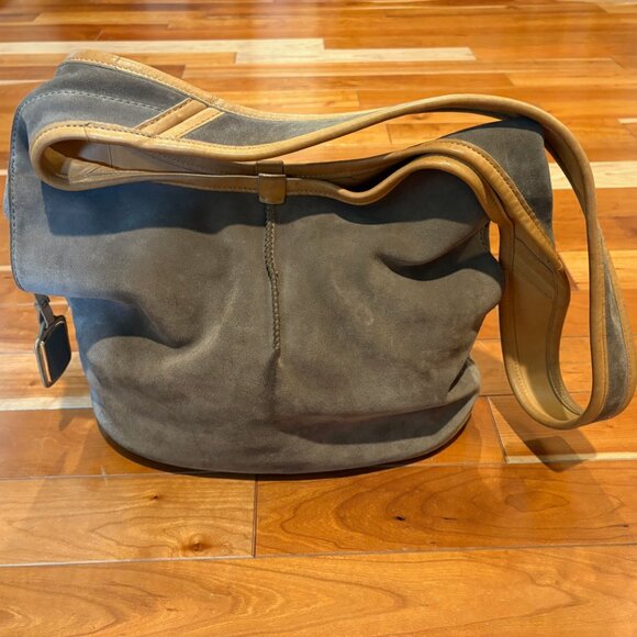 UGG Super Long Overland Hobo Brown Suede Sling Crossbody Bag - Picture 4 of 12